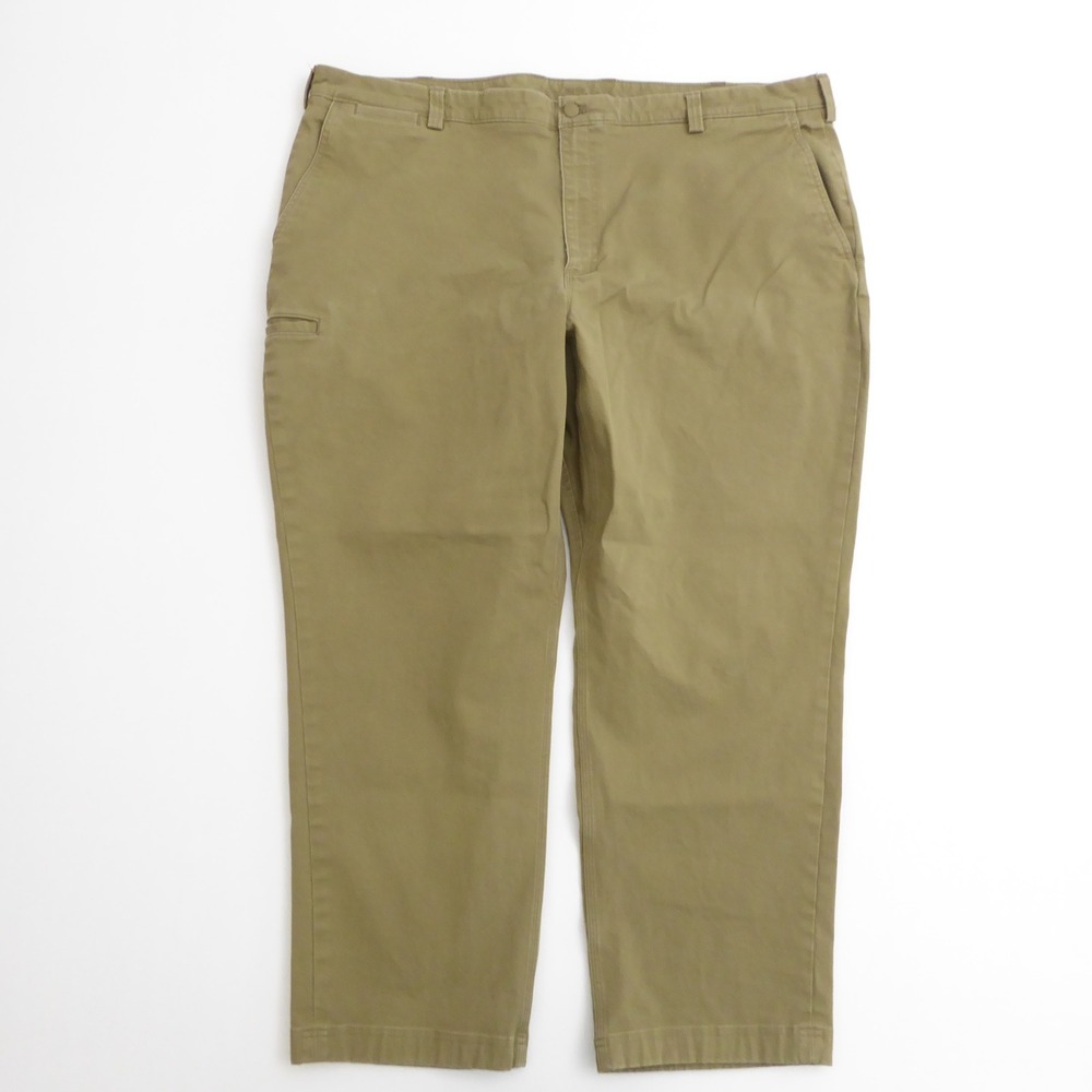 Duluth Trading Co Mens Flex Ballroom Relaxed Fit Green Utility Chino Pants 46x30